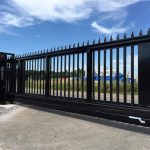 Automated Black Steel Palisade Gate