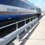 Armco Barrier With Handrail On Train Station Platform