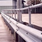 Armco Barriers With Handrail In Car Park