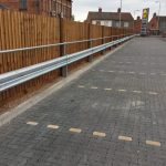 Armco Barrier With Handrail In Lidl Carpark