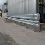 Double Armco Barrier At Warehouse