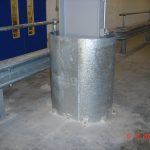 Protective Steel Barrier In Warehouse