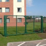 Green Mesh Panel Gate