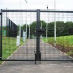 Black Mesh Panel Gate