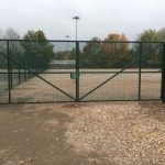 Green Mesh Panel Gate and Fencing