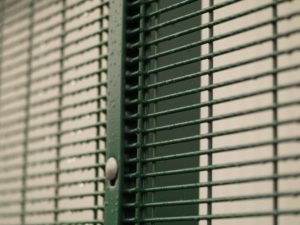 Close Up Of Mesh Panel Fencing