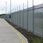 Steel Palisade Fencing With Electric Fence