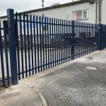 Blue Palisade Steel Gate