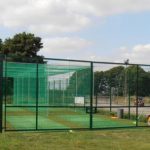 Steel Green Fencing Around Cricket Cages