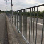 Steel Railings On Roadside