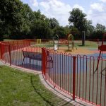 Red Park Steel Railings