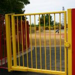 Yellow Steel Park Play Area Gate