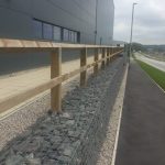 Timber Railing Across Walkway